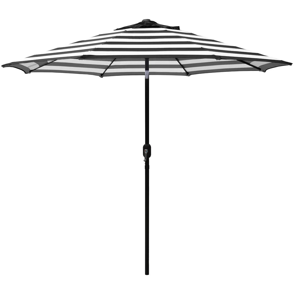 ABBLE UMBRELLA 9FT STRIPE CRANK AND TILT (BACKROOM)