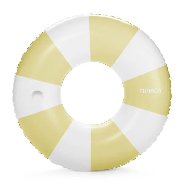 FUNBOY YELLOW VINTAGE STRIPE TUBE FLOAT