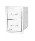 BULL STAINLESS STEEL DOUBLE DRAWER W/ REVEAL