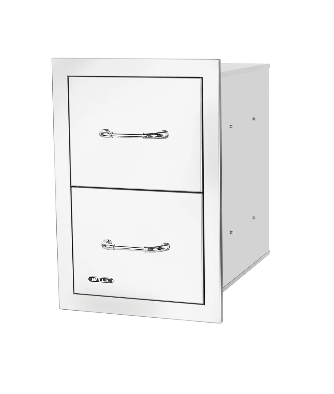 BULL STAINLESS STEEL DOUBLE DRAWER W/ REVEAL