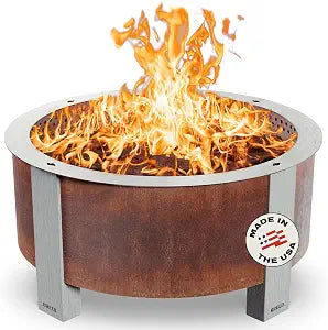 BREEO X SERIES 42 SMOKELESS PIT AND LID - CORTEN