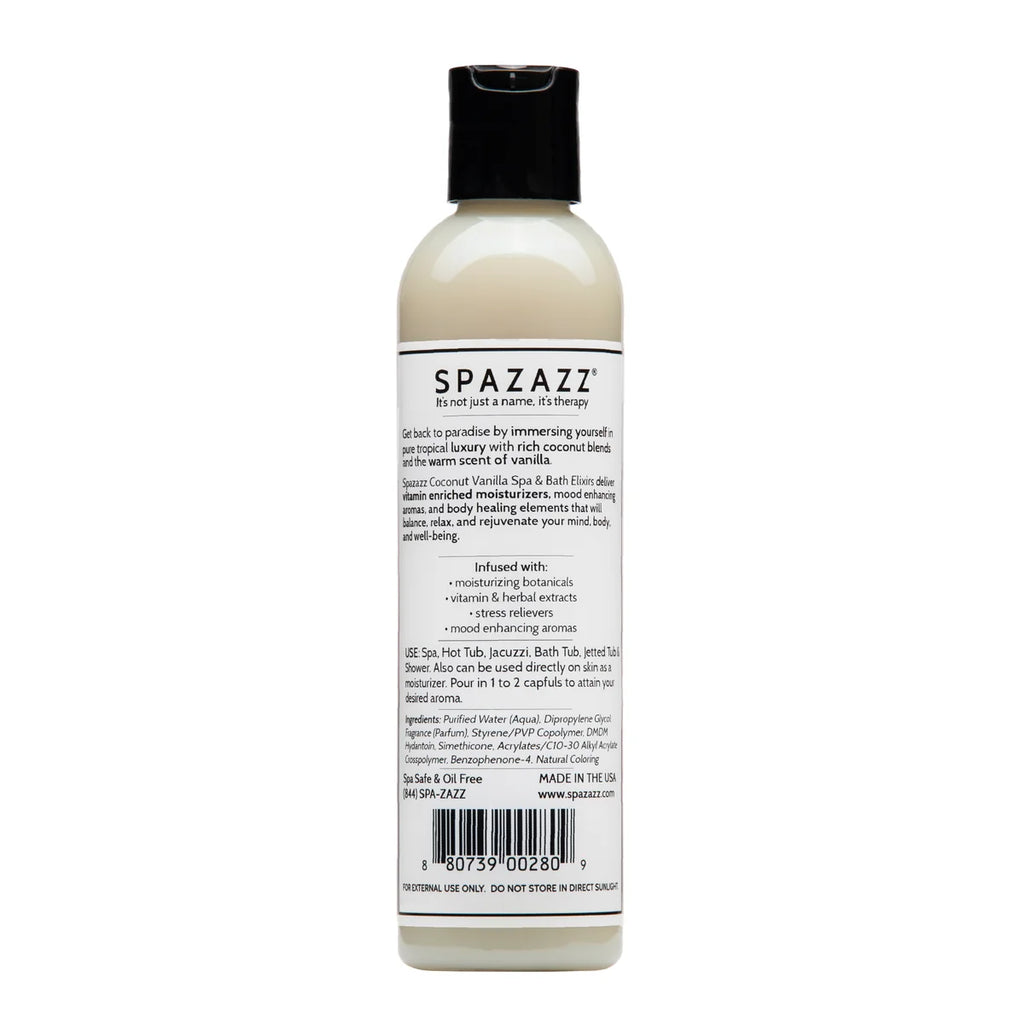 SPAZAZZ COCONUT VANILLA EXOTIC ELIXIR 9OZ