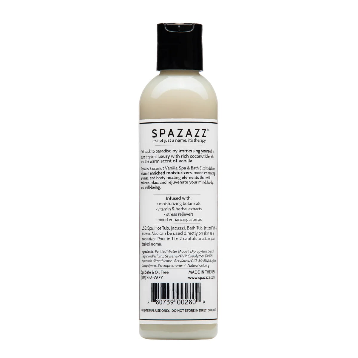SPAZAZZ COCONUT VANILLA EXOTIC ELIXIR 9OZ