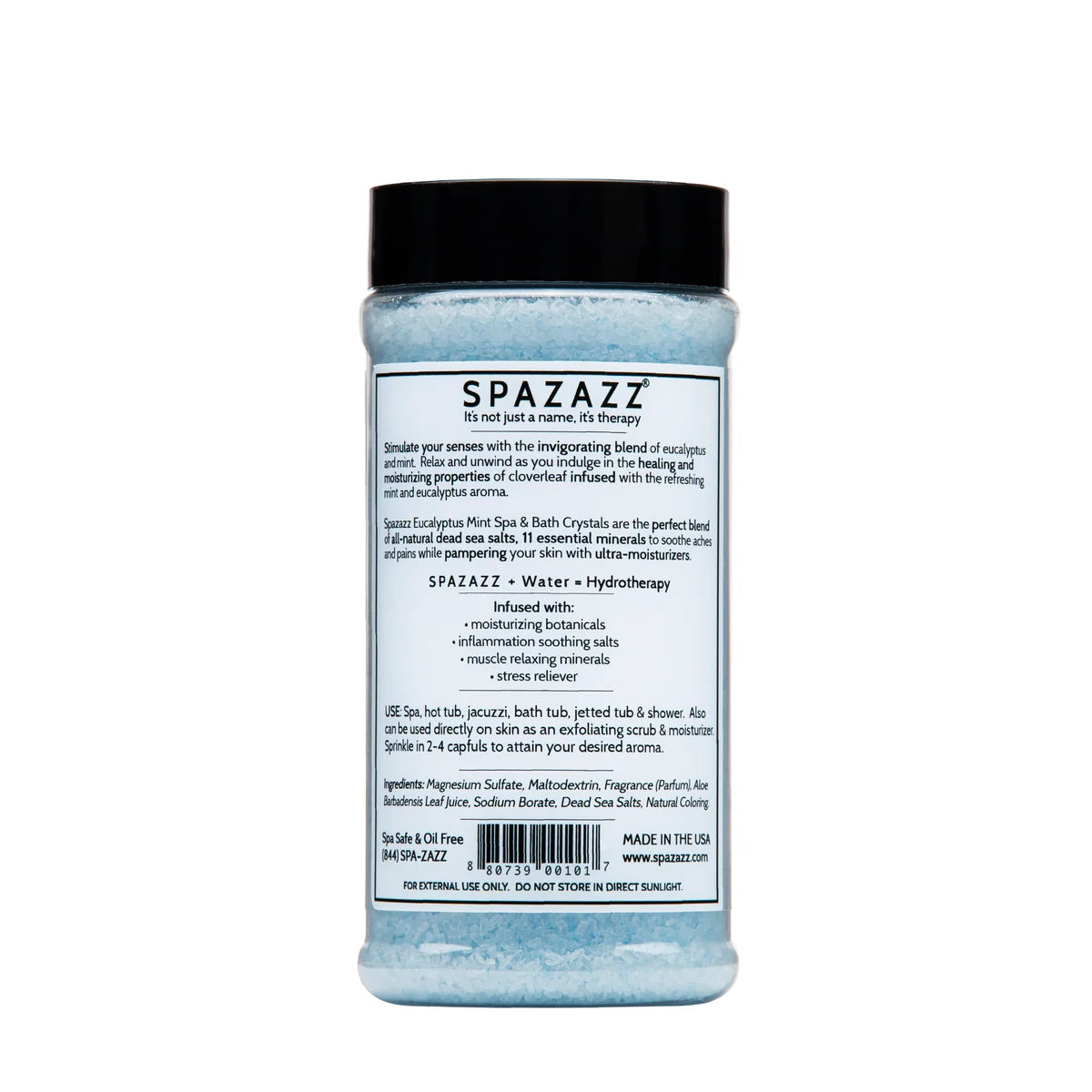 SPAZAZZ EUCALYPTUS MINT STIMULATE MINERAL CRYSTALS 17 Oz