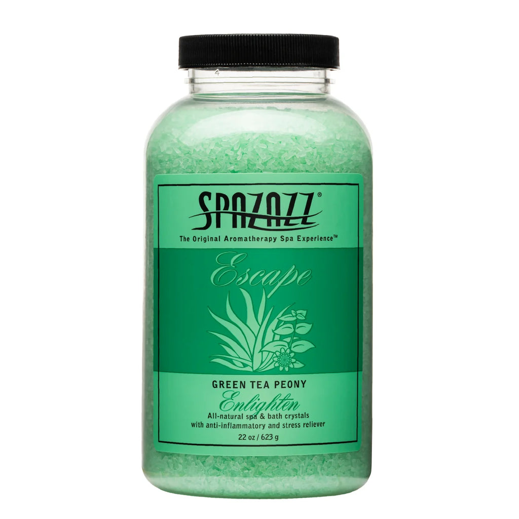 SPAZAZZ ESCAPE GREEN TEA PEONY CRYSTALS 19 OZ