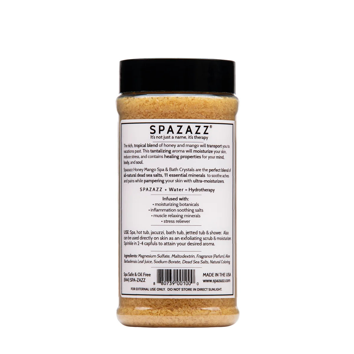 SPAZAZZ HONEY MANGO AROUSE MINERAL CRYSTALS 17 OZ