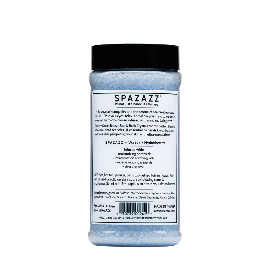 SPAZAZZ OCEAN BREEZE TRANQUILITY MINERAL CRYSTALS 17 OZ