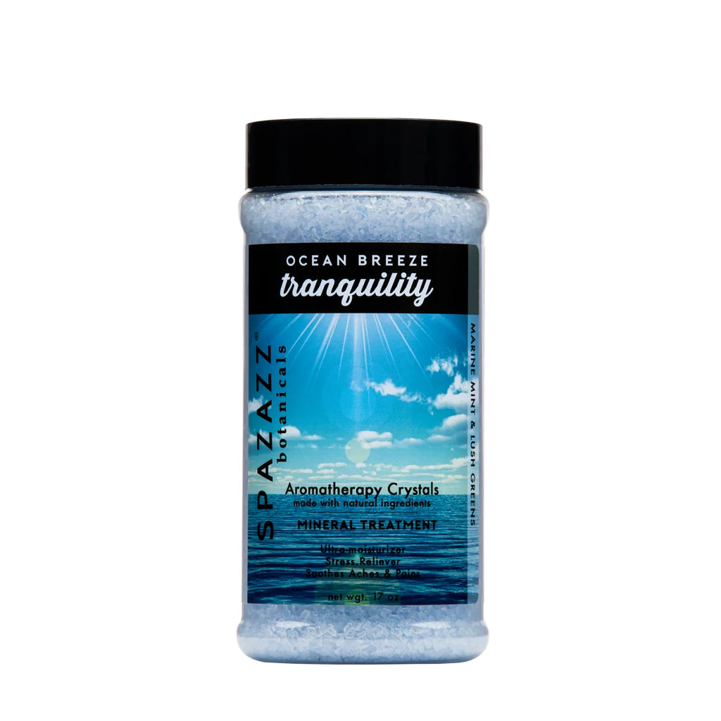 SPAZAZZ OCEAN BREEZE TRANQUILITY MINERAL CRYSTALS 17 OZ