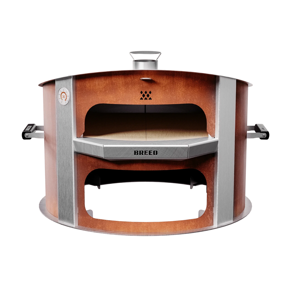 BREEO LIVE FIRE PIZZA OVEN - CORTEN STEEL