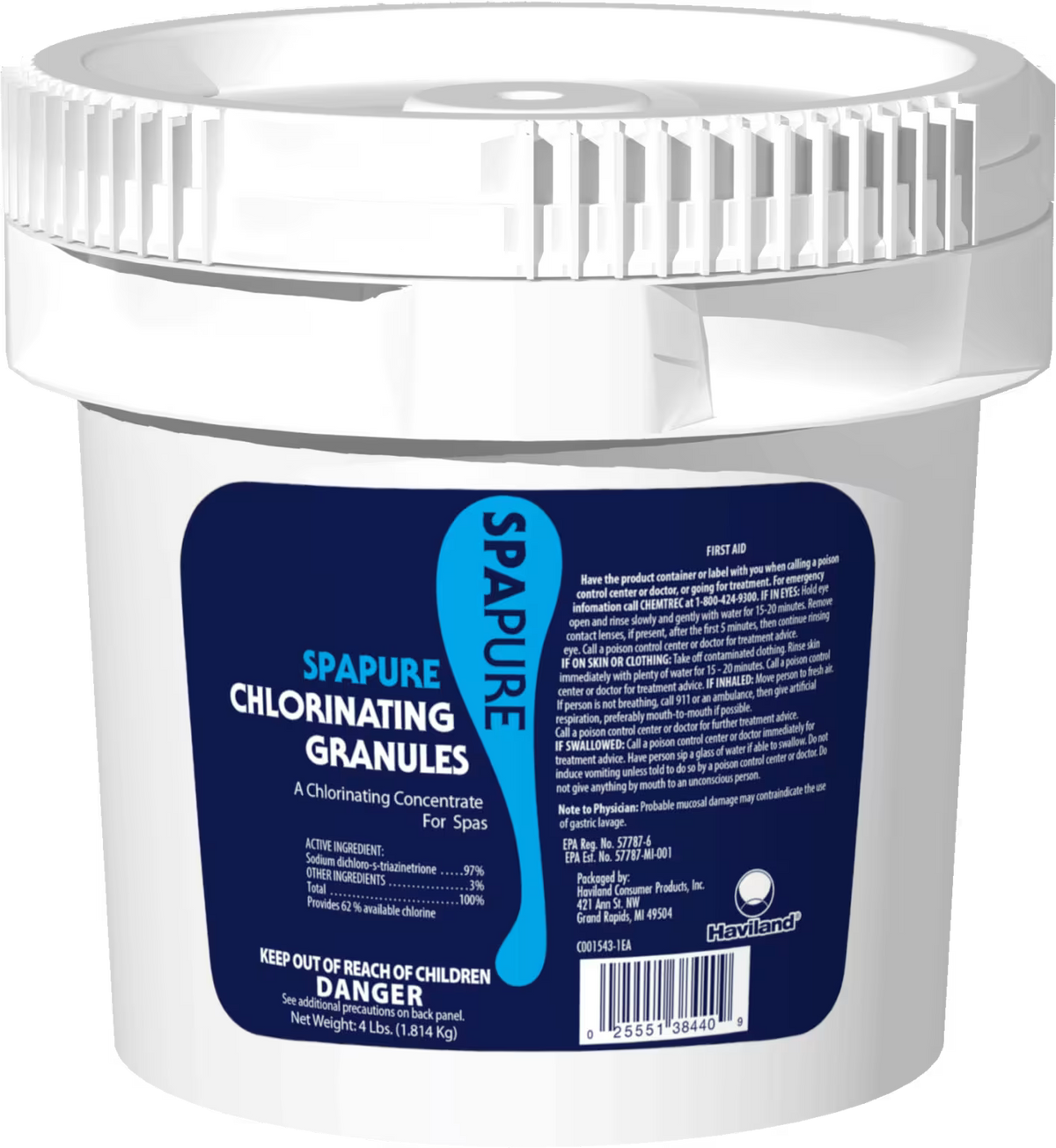 SPAPURE CHLORINATING GRANULES 4 Lbs C002310-CS77C1