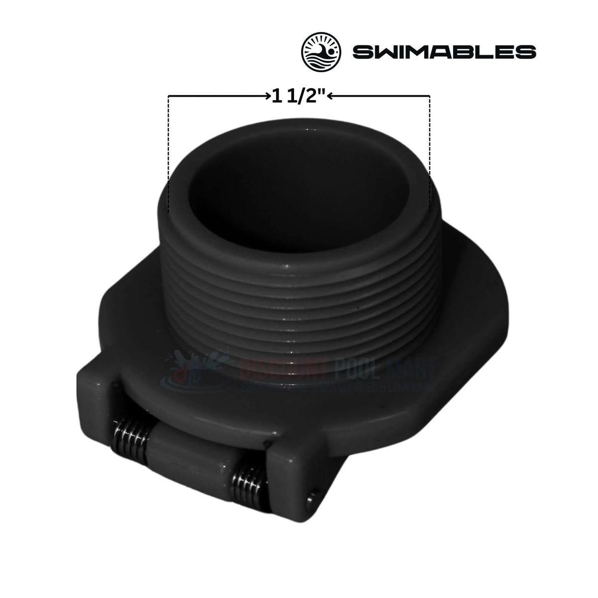 SWIMABLES VAC LOCK 1.5" MPT BLACK (CC10)