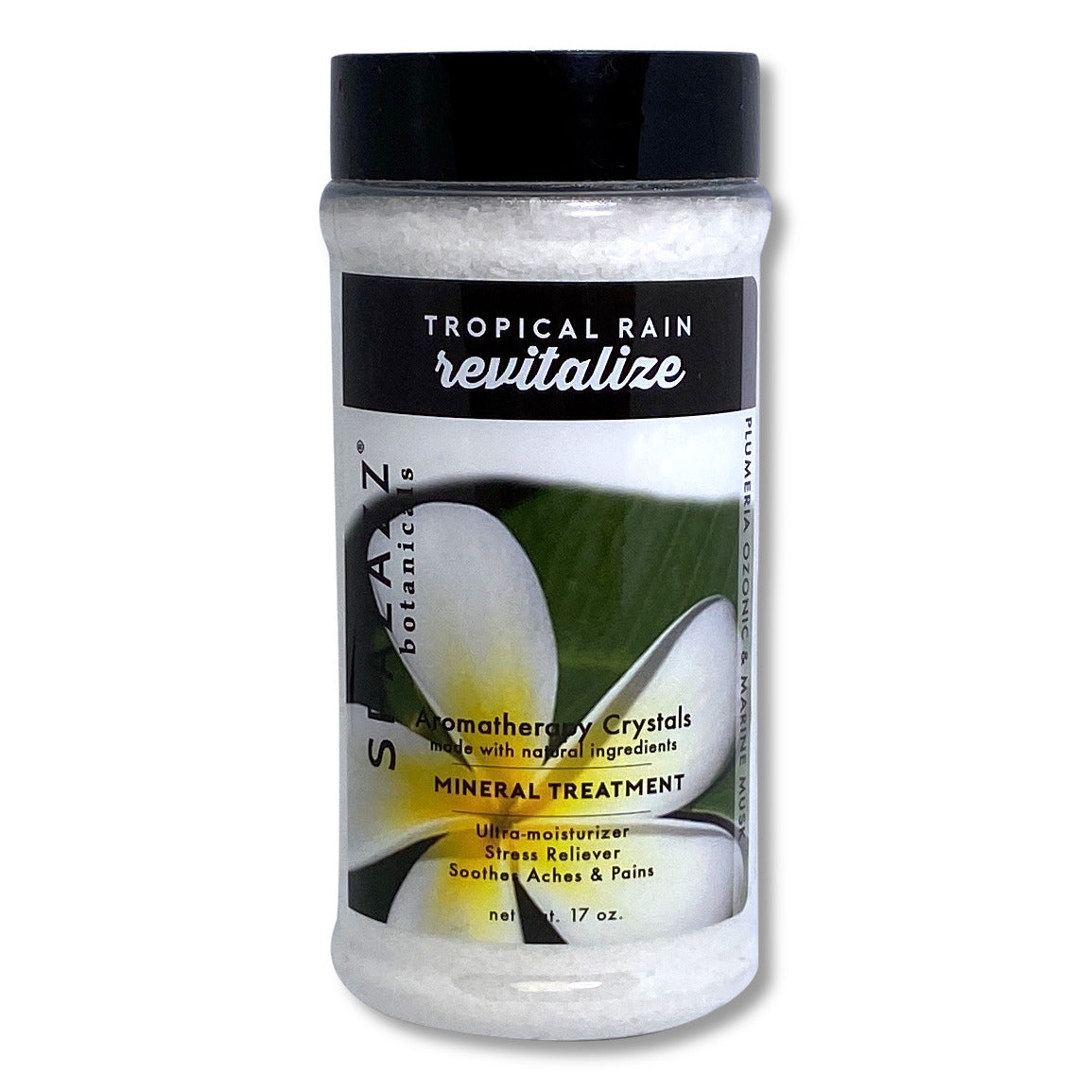 SPAZAZZ TROPICAL RAIN REVITALIZE AROMATHERAPY CRYSTALS 17 OZ