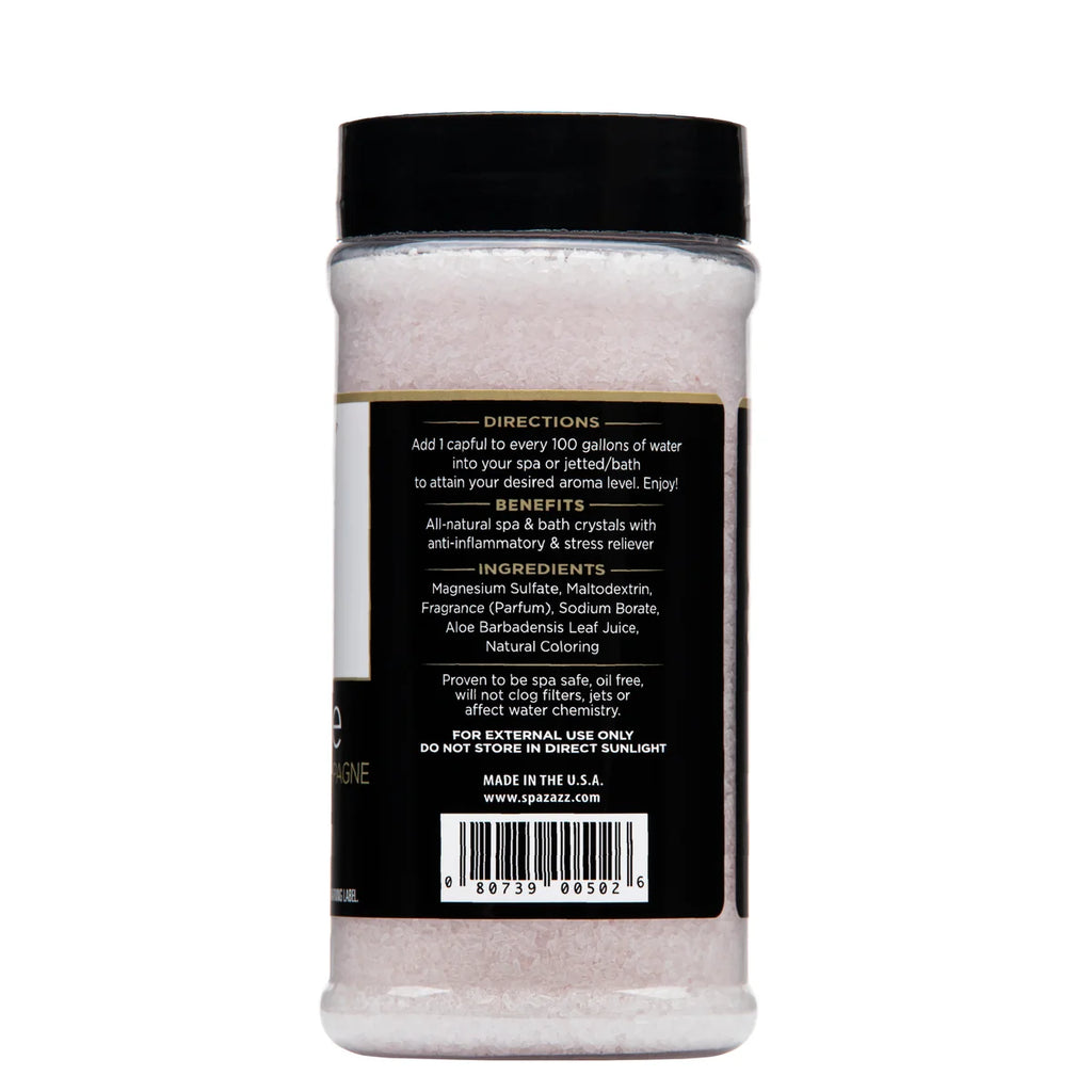 SPAZAZZ ROMANCE STRAWBERRIES & CHAMPAGNE SPA CRYSTALS 17 OZ