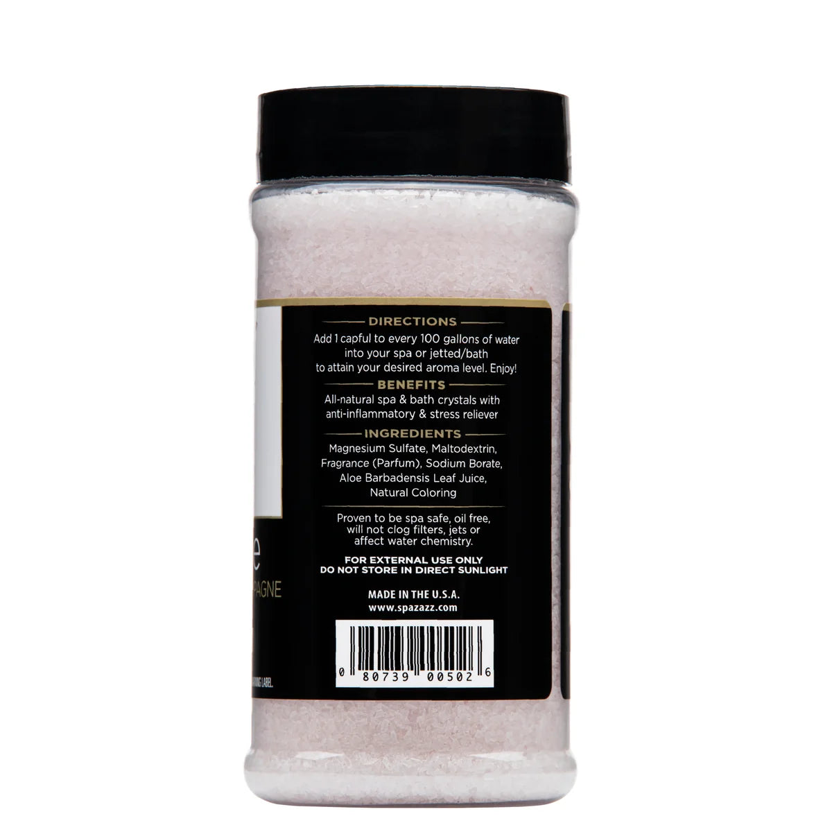 SPAZAZZ ROMANCE STRAWBERRIES & CHAMPAGNE SPA CRYSTALS 17 OZ
