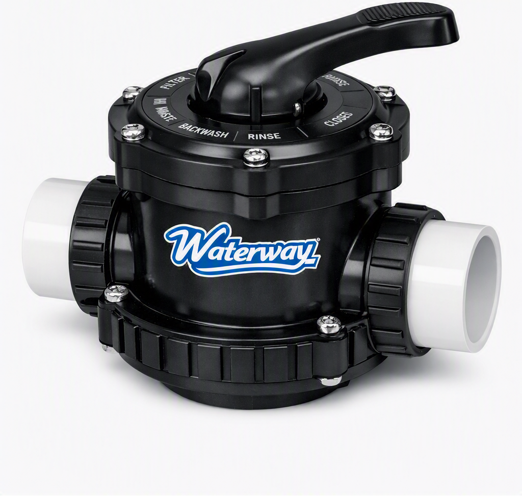 WATERWAY 1-1/2" TOP MOUNT MULTIPORT VALVE SPLT-NUT STYLE (BR)