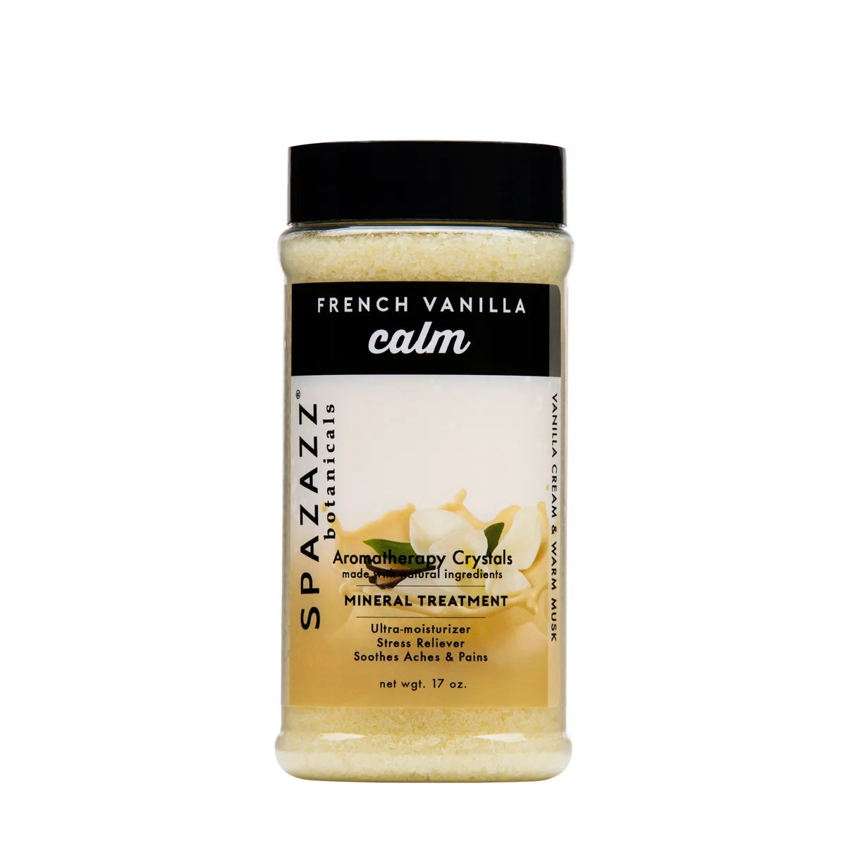 SPAZAZZ VANILLA CALM 17 OZ MINERAL CRYSTALS