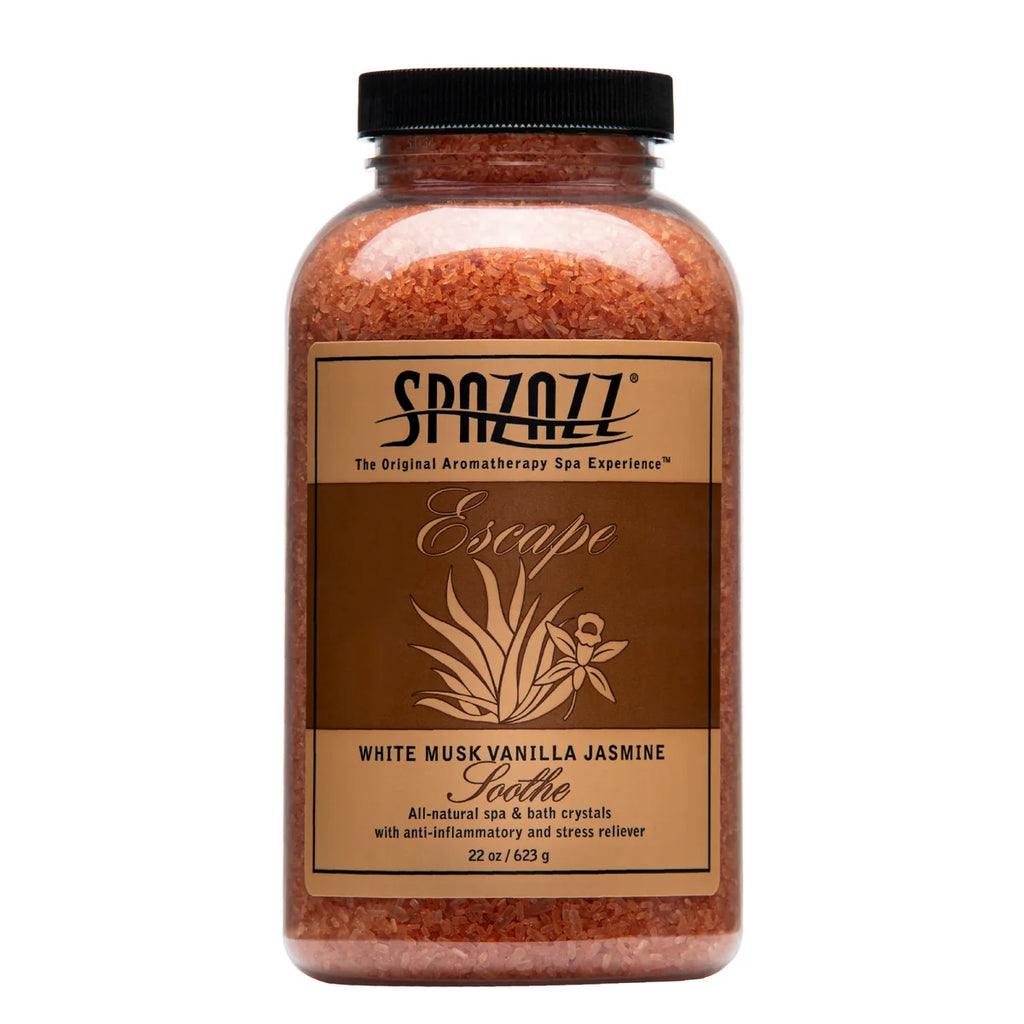 SPAZAZZ ESCAPE WHITE MUSK VANILLA JASMINE CRYSTALS 19 OZ